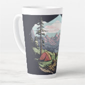 Buitenuniek, retro/ grafisch latte mok (Linkerhoek)