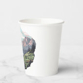 Buitenuniek, retro/ grafisch papieren bekers (Links)