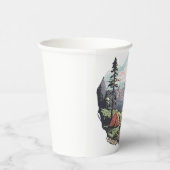 Buitenuniek, retro/ grafisch papieren bekers (Rechts)