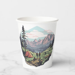 Buitenuniek, retro/ grafisch papieren bekers