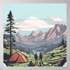 Buitenuniek, retro/ grafisch poster