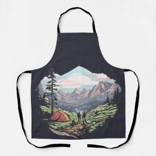 Buitenuniek, retro/ grafisch schort