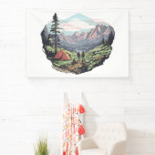 Buitenuniek, retro/ grafisch spandoek (Insitu)