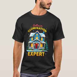 Buitenverlichting deskundige kerstlampjes t-shirt