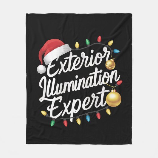 Buitenverlichting expert kerstlicht decor fleece deken (Voorkant)