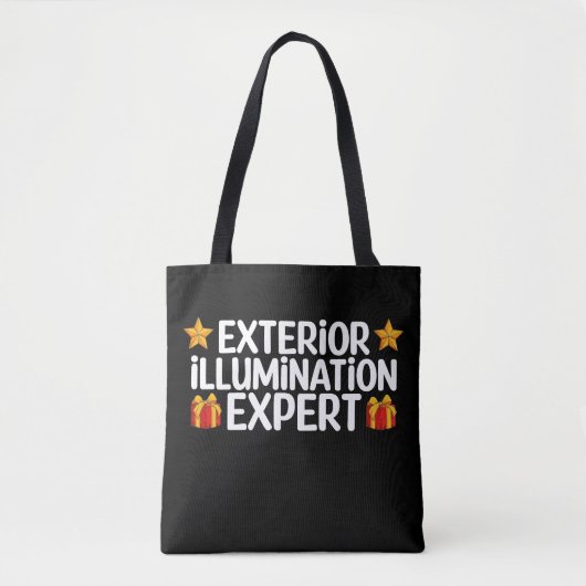 Buitenverlichting expert kerstlicht decor tote bag (Voorkant)