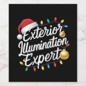 Buitenverlichting expert kerstlicht decor wijn etiket (Enkel label)
