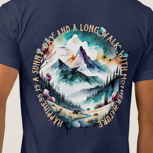 Buitenwandeling, Moeder Natuur, Berg, Rivier T-shirt