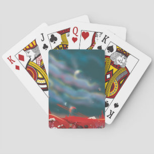 Buitenwereldse wereld pokerkaarten