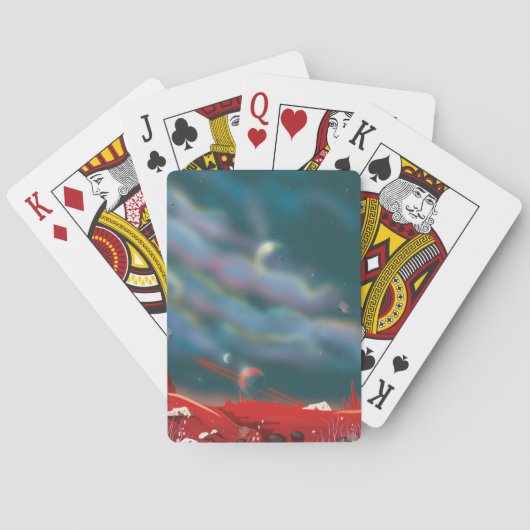Buitenwereldse wereld pokerkaarten (Achterkant)