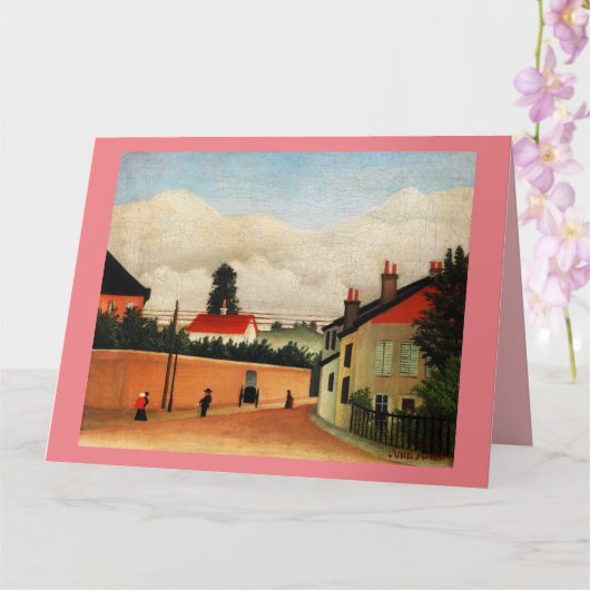 Buitenwijken van Parijs door Henri Rousseau Kaart (Orchidee)