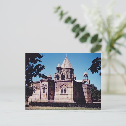 Buitenzijde van de kathedraal van Etchmiadzin Briefkaart (Staand voorkant)