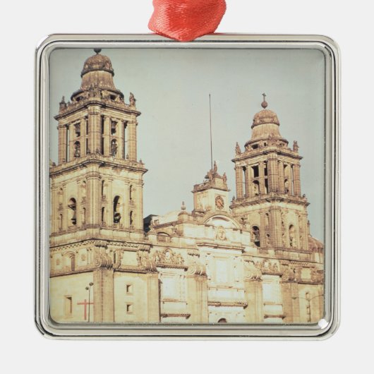 Buitenzijde van de kathedraal van Mexico City Metalen Ornament (Voorkant)