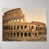 Buitenzijde van het Coliseum, Rome, Italië klassie Poster (Voorkant)