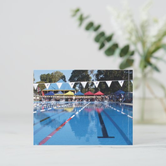 Buitenzwembad Briefkaart (Staand voorkant)