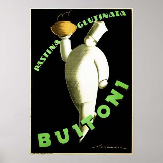 BUITONI PASTINATA GLUTINATA Pasta Federico Seneca Poster (Voorkant)