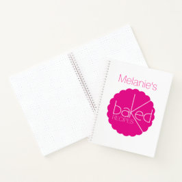 Buitte recepten koken roze witte, gescallopeerde p notitieboek