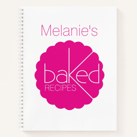 Buitte recepten koken roze witte, gescallopeerde p notitieboek (Voorkant)