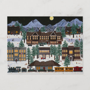 Buizen bij nacht briefkaart