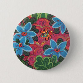 Buizen en bloemen ronde button 5,7 cm
