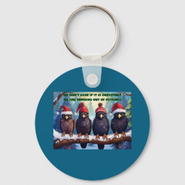 Buizerds op een ledemaat verliezen geduld sleutelhanger