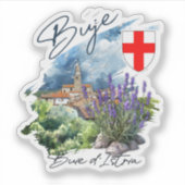 Buje Croatia Sticker (Voorkant)