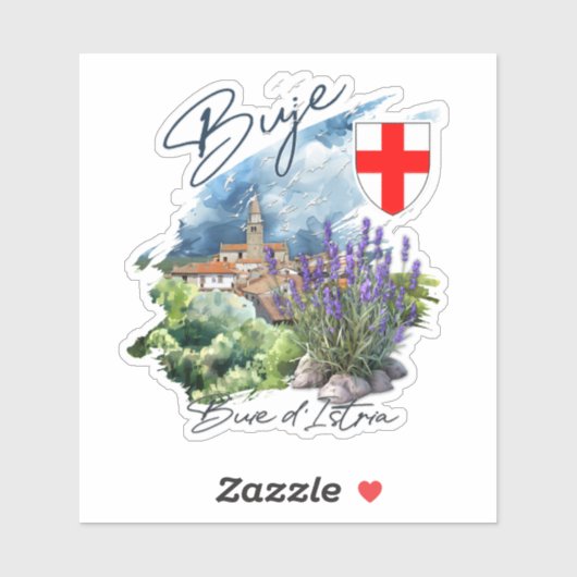 Buje Croatia Sticker (Vel)