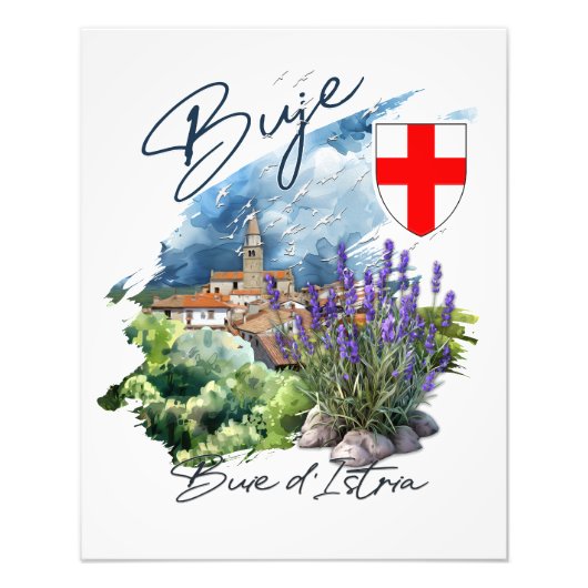 Buje Kroatië Foto Afdruk (Voorkant)