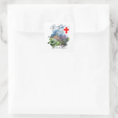 Buje Kroatië Vierkante Sticker (Tas)