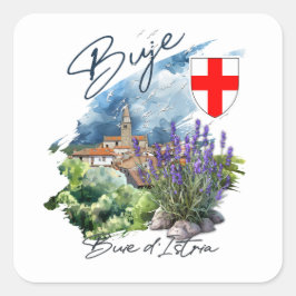 Buje Kroatië Vierkante Sticker