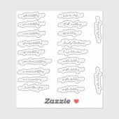 BuJo aangepaste event stickers - klein - transpara (Vel)