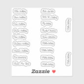 BuJo aangepaste event stickers - klein - transpara (Vel)