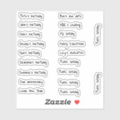 BuJo aangepaste event stickers - klein - transpara (Vel)