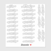 BuJo aangepaste event stickers - Med - transparant (Vel)