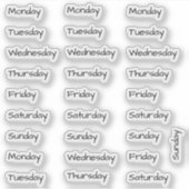 BuJo dag stickers klein - 4 weken - transparant (Voorkant)