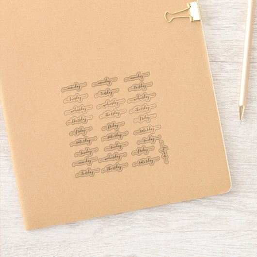 BuJo dag stickers klein - 4 weken - transparant (Notitieboek)