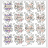 BuJo Hoesje pagina's op maat gesneden transparante Sticker (Vel)