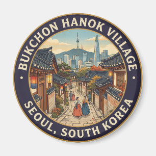 Bukchon Hanok-dorp, Seoul Zuid-Korea Magneet