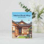 Bukchon Hanok-dorp Zuid-Korea Briefkaart (Staand voorkant)