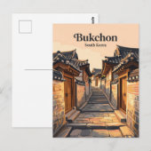 Bukchon Hanok-dorp Zuid-Korea Briefkaart (Voorkant / Achterkant)