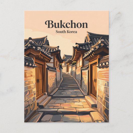Bukchon Hanok-dorp Zuid-Korea Briefkaart (Voorkant)