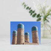 Bukhara, Oezbekistan - Chor Minor Madrassah Briefkaart (Staand voorkant)