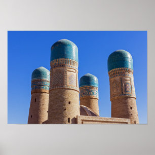 Bukhara, Oezbekistan - Chor Minor Madrassah Poster