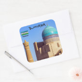 Bukhara, Oezbekistan - Kalyaanse moskee Vierkante Sticker (Envelop)