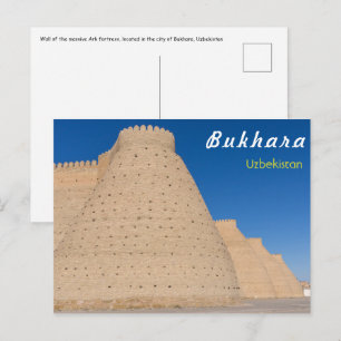 Bukhara, Oezbekistan -  Muur van de Ark-vesting Briefkaart