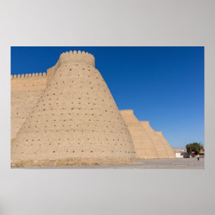 Bukhara, Oezbekistan - Muur van het Arkfort Poster