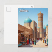 Bukhara Uzbekistan Travel Briefkaart (Voorkant / Achterkant)