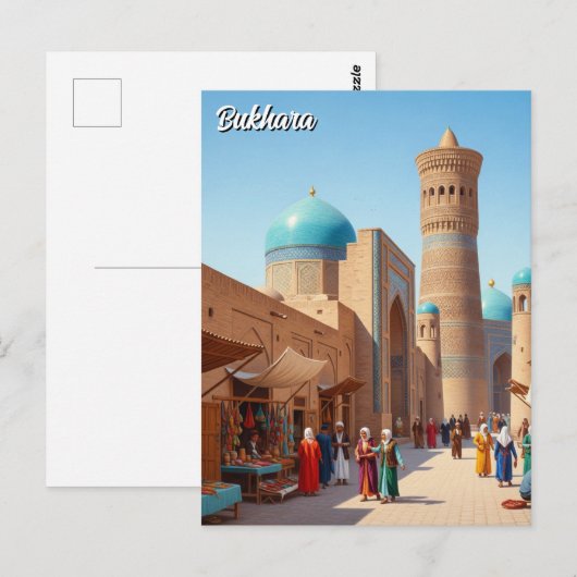 Bukhara Uzbekistan Travel Briefkaart (Voorkant / Achterkant)