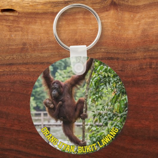 Bukit Lawang Sumatra Orangutan Jungle Keychain (Achterkant)