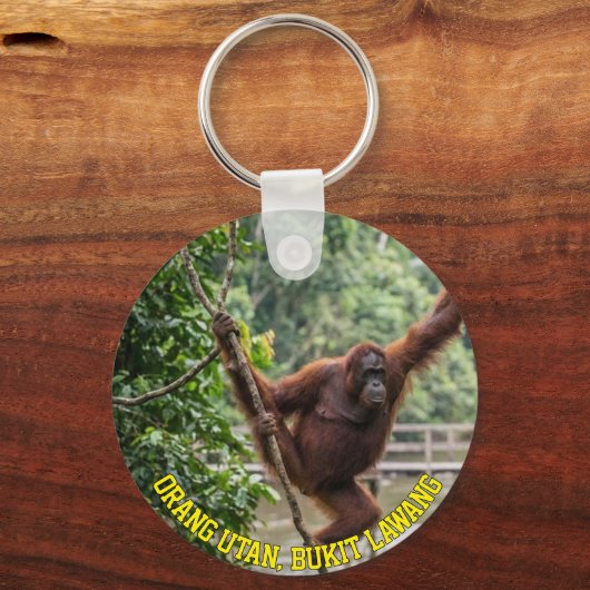 Bukit Lawang Sumatra Orangutan Jungle Keychain (Voorkant)